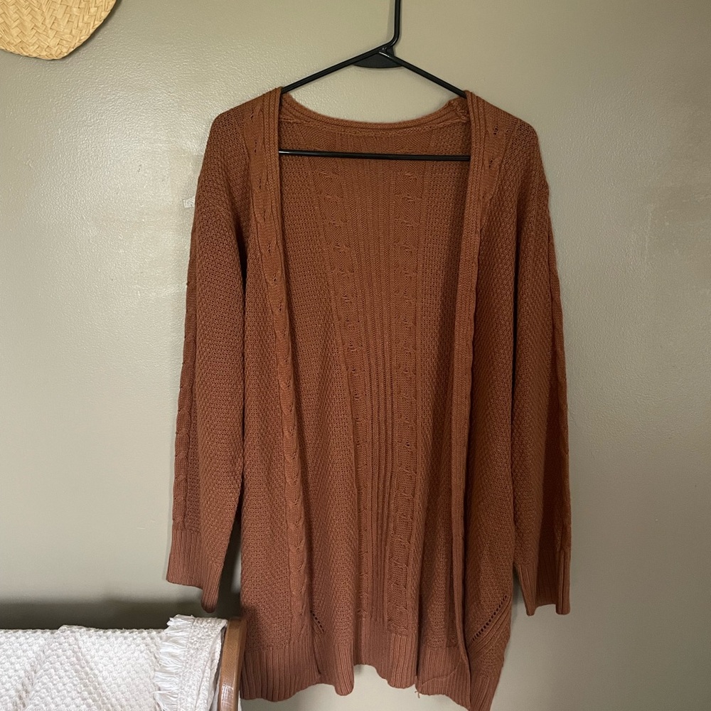 Rust lightweight cardigan - Picture 3 of 4